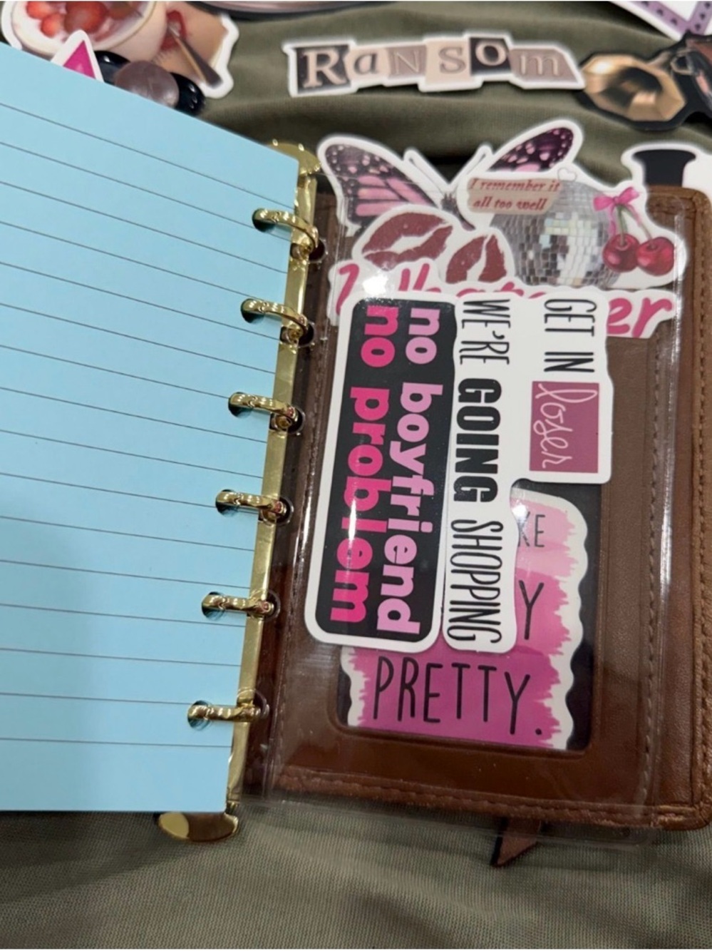 Coach Brown Signature Canvas turn lock mini Agenda - Picture 3 of 4